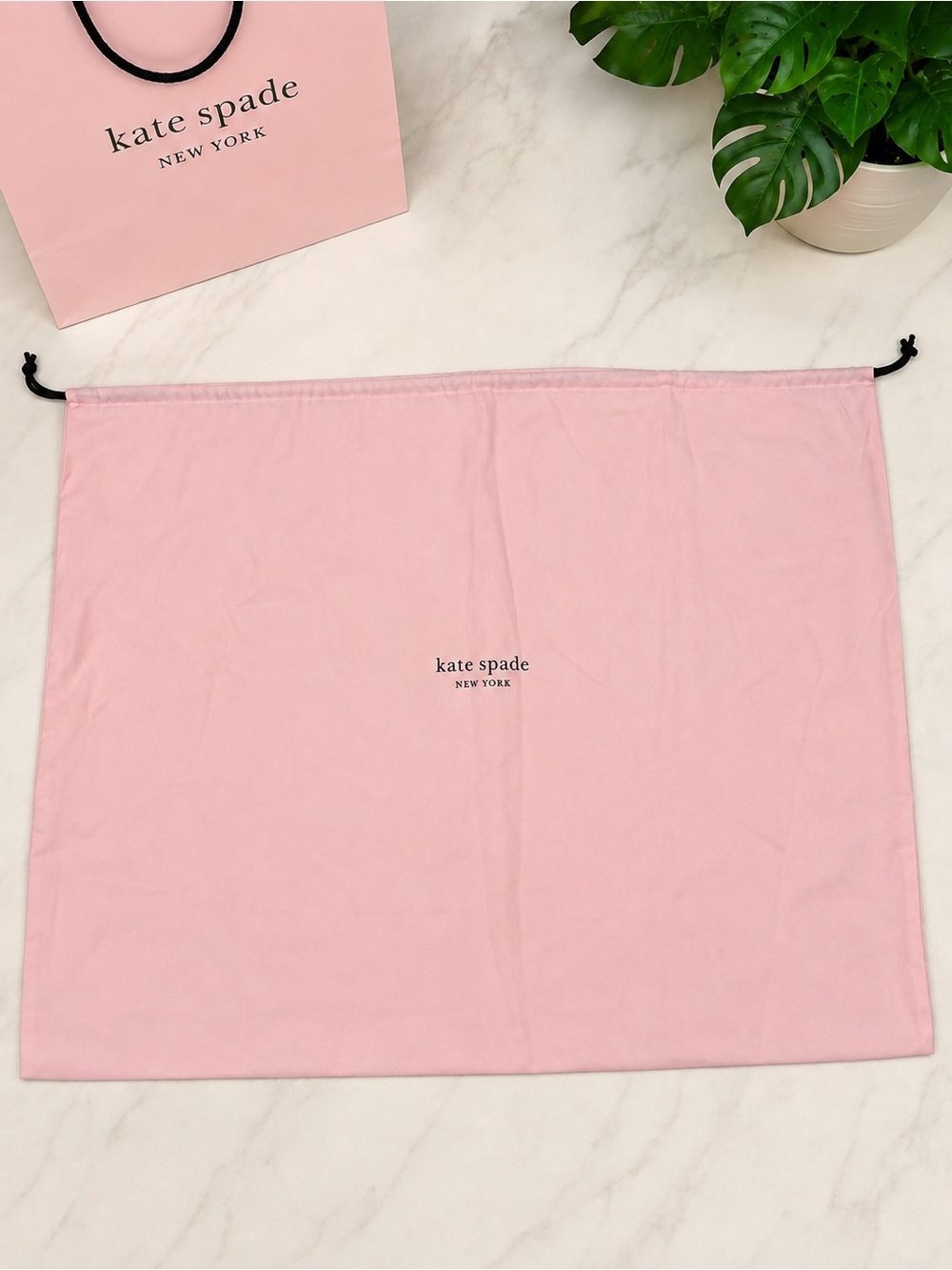Kate Spade New York XL Pink Drawstring Dust Bag 27.5”x19.5”